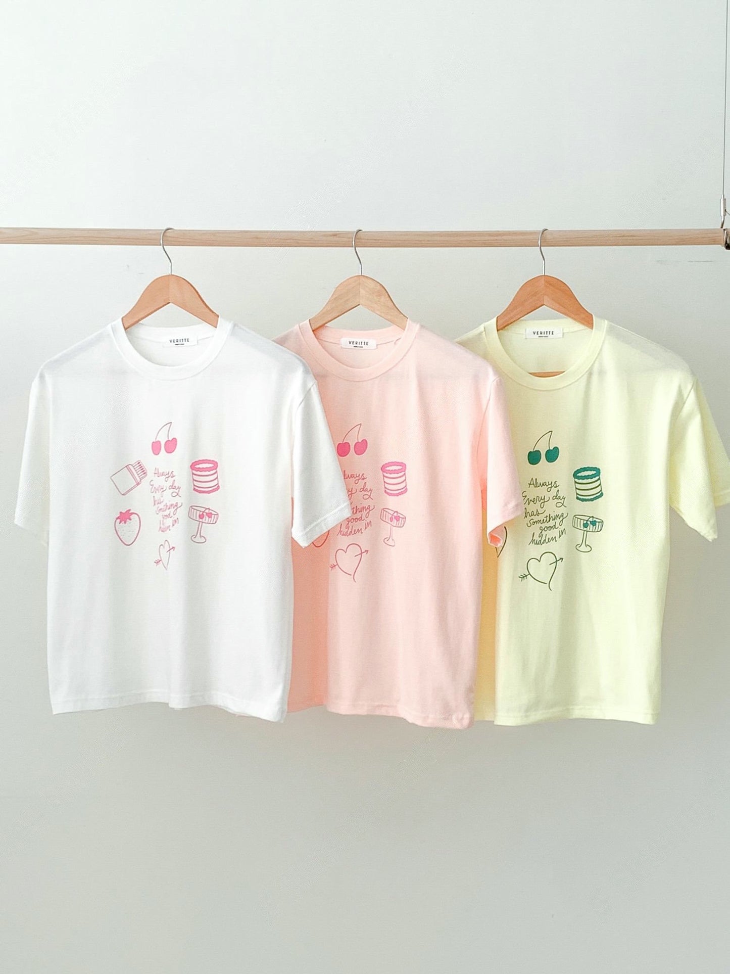 韓系少女圖案寬鬆Tee
