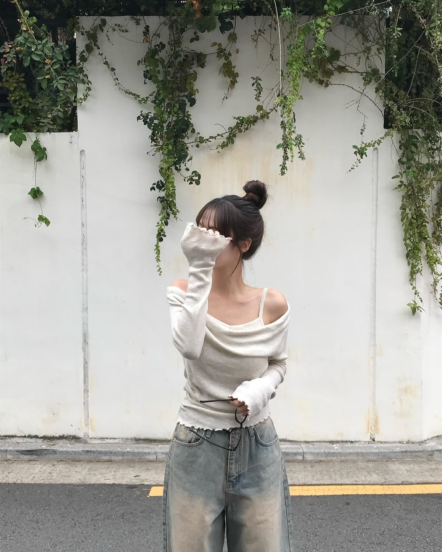 【Autumn🍂】假兩件Layered knit top