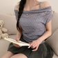 蕾絲皺摺上衣+小背心Set