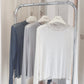 牛奶絲質捲捲ruffle TOP