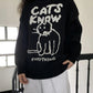 Cats know everything knit