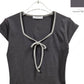 Ribbon basic crop tee