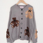 Teddy bear&Ribbon Cardigan