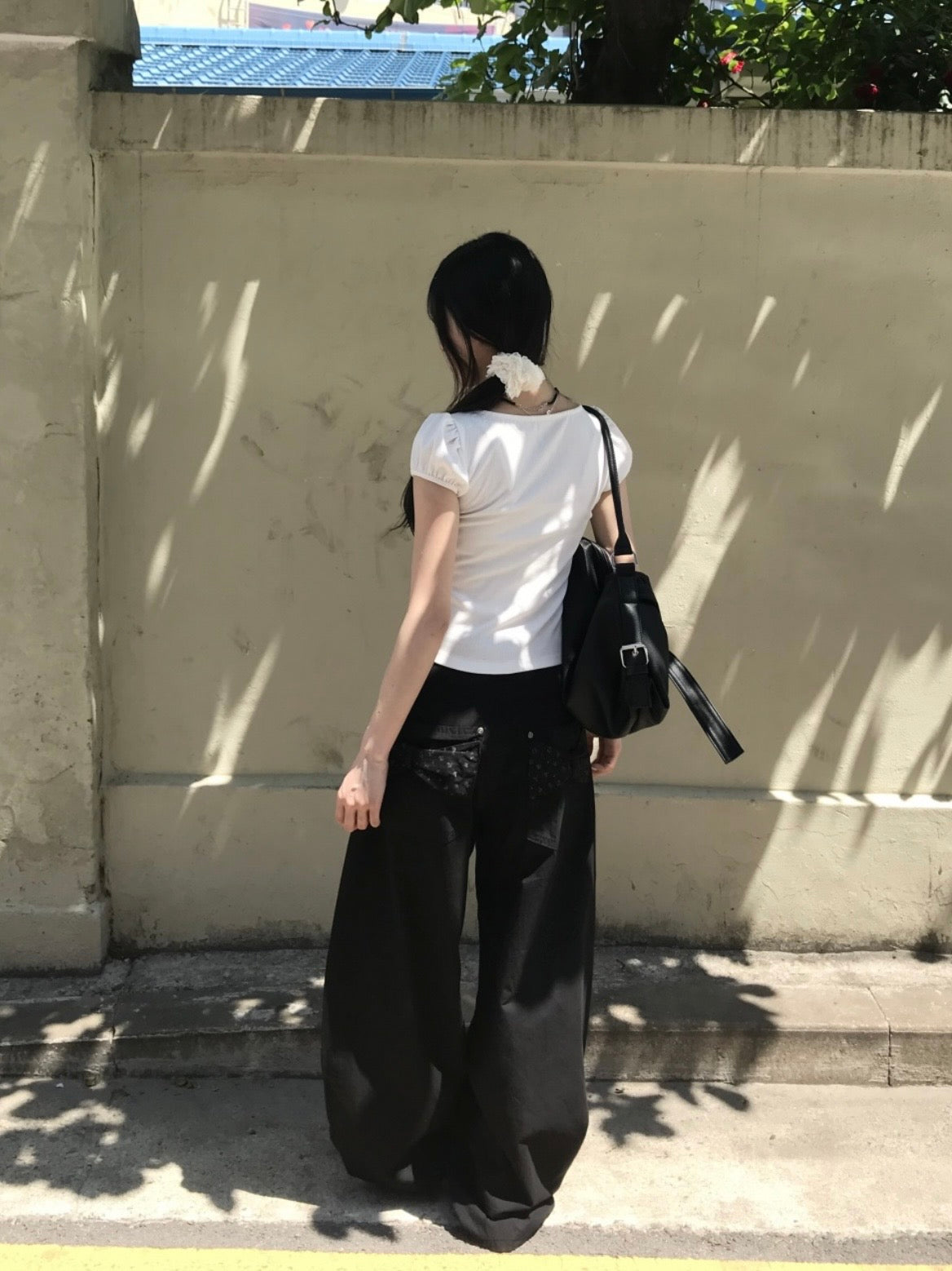 DEVELOP🇰🇷碎花蝴蝶結彎刀褲