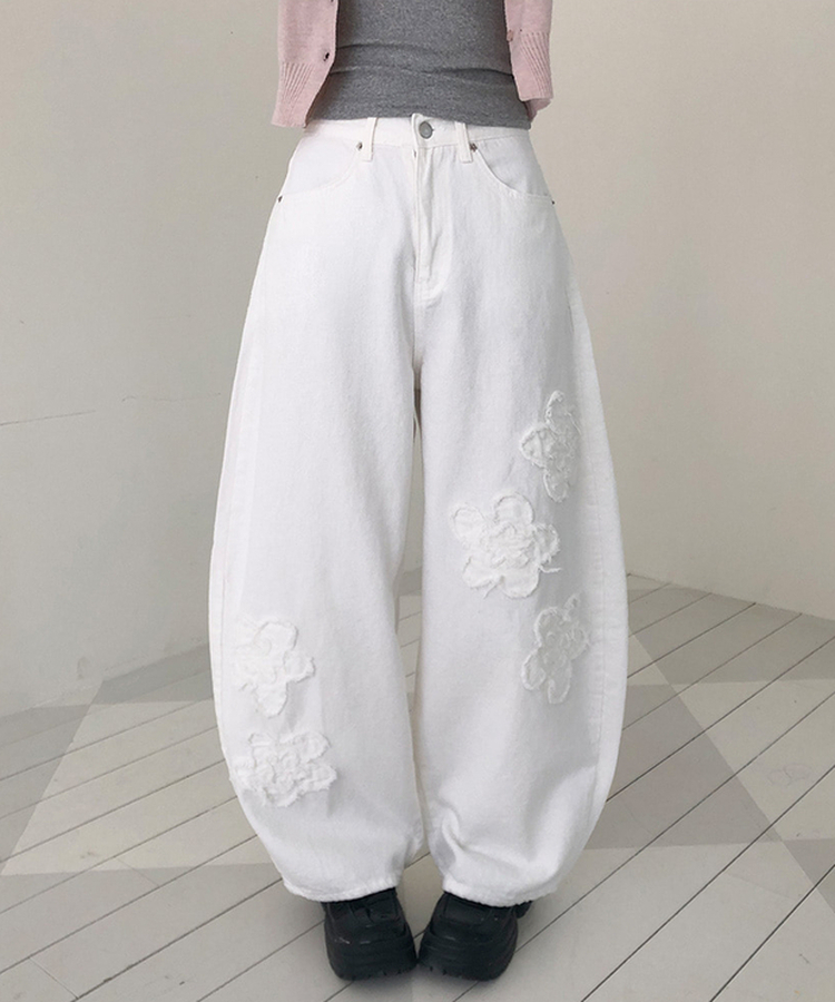 花花鬚鬚闊腳彎刀褲