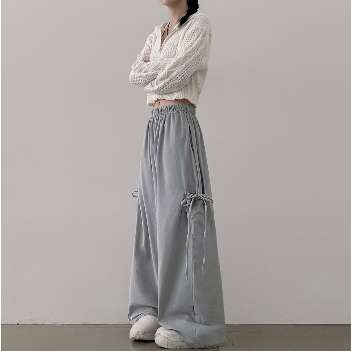 【甜美百搭💫】Cargo cotton wide pants