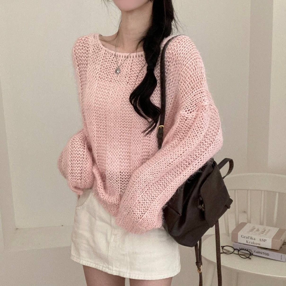 Angora loose fit knit