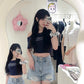 韓網熱賣🇰🇷美式字母斜肩tee
