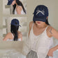 Ribbon denim stitch ballcap