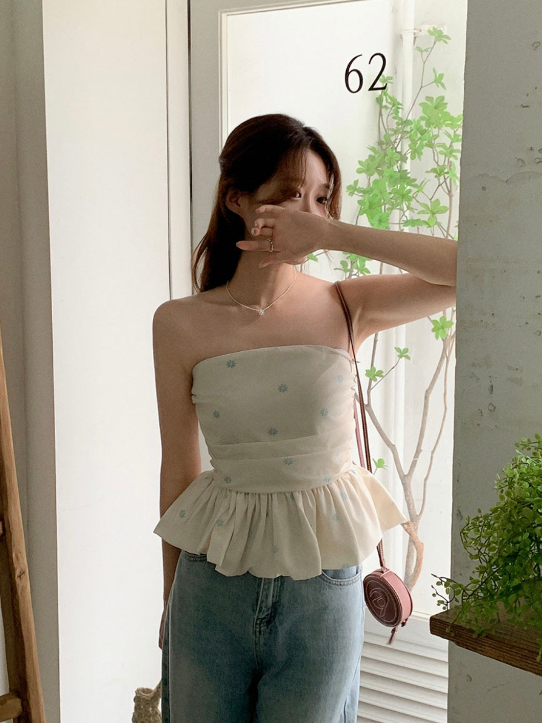 小清新雛菊泡泡tube top♡ꕀ