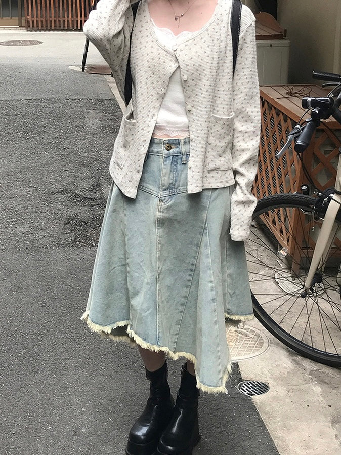 韓系特別款❤︎︎~不規則牛仔裙