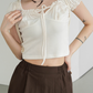 Laco shirring cropped tee