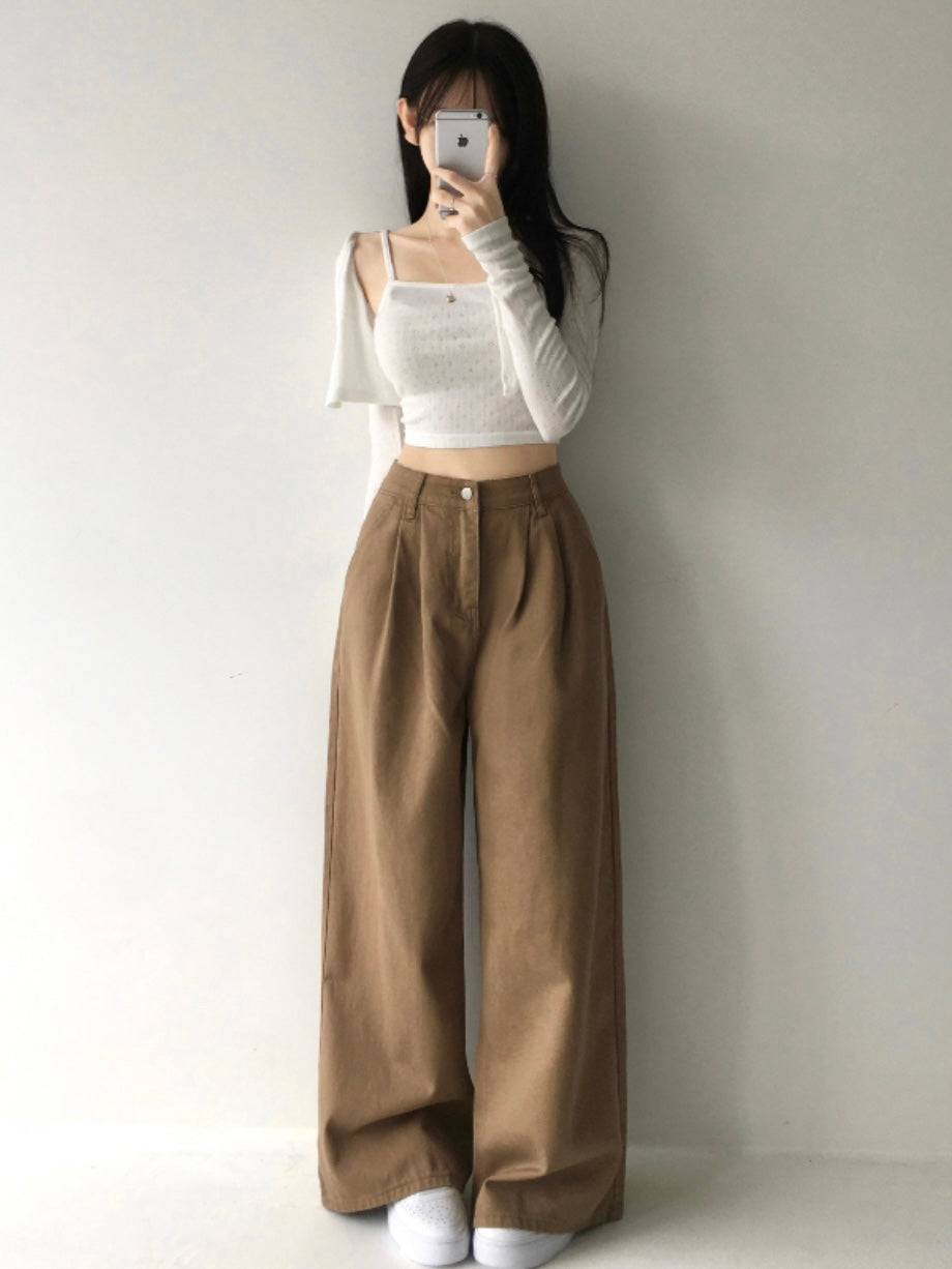 【肉肉消失術💞】Vibe pintuck cotton pants