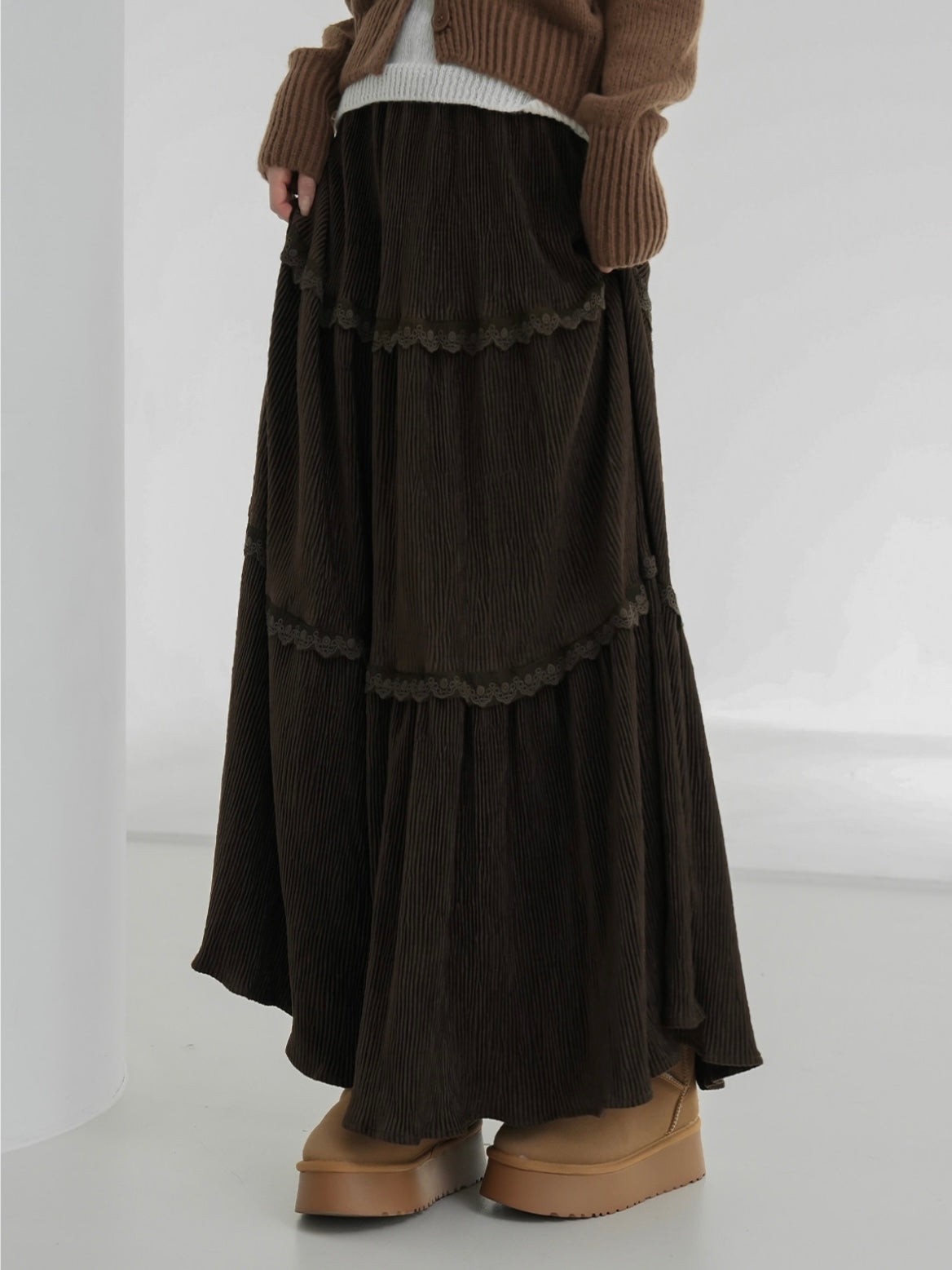 【絕美垂感✿!】musk corduroy skirt