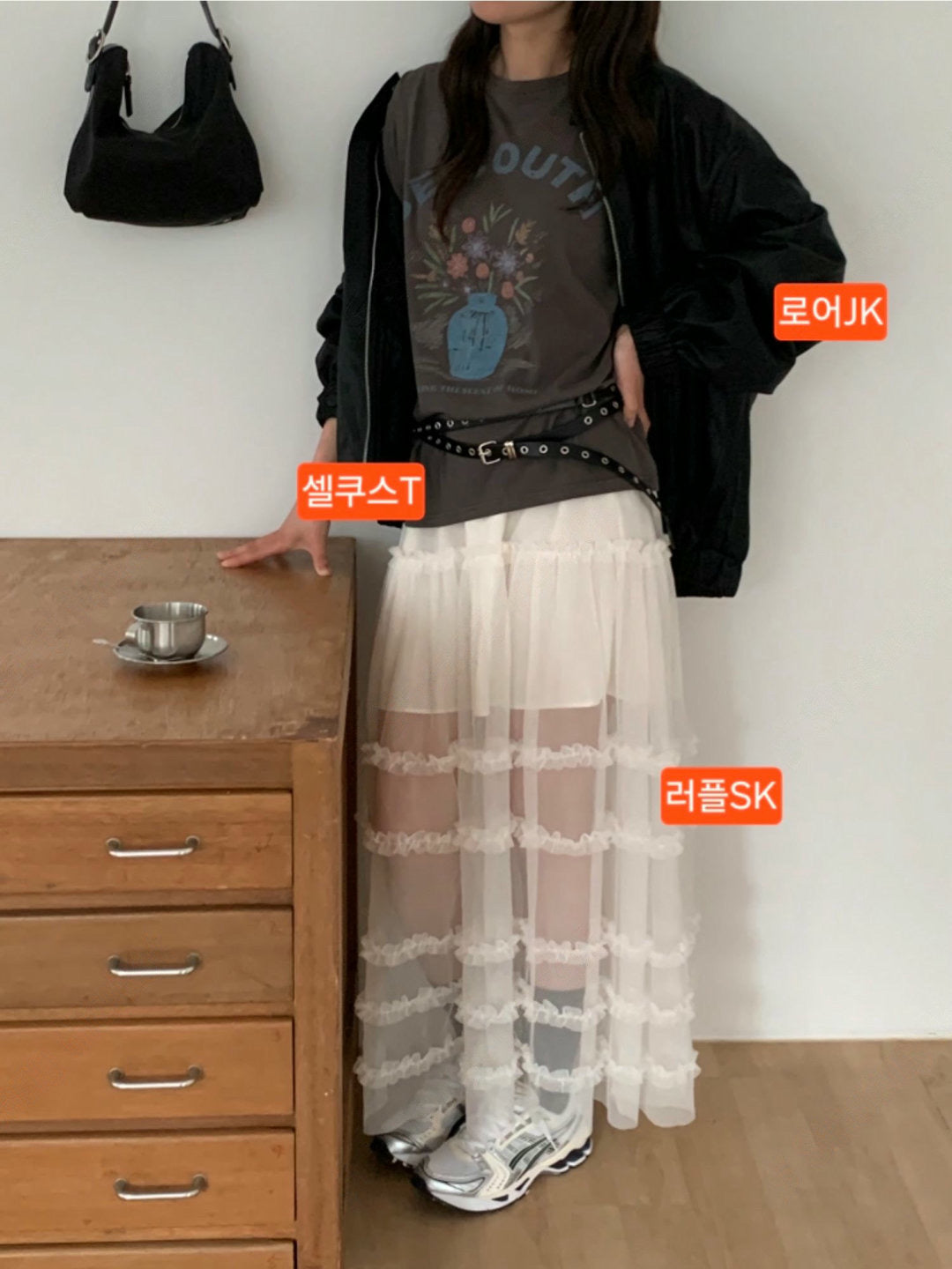 半透莎莎蛋糕長裙