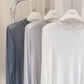 牛奶絲質捲捲ruffle TOP