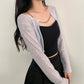 Crop knit bolero cardigan