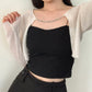 Crop knit bolero cardigan